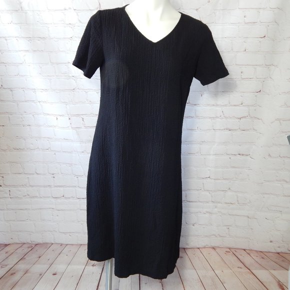 Orvis Black Textured Dress Size Small - Picture 1 of 5